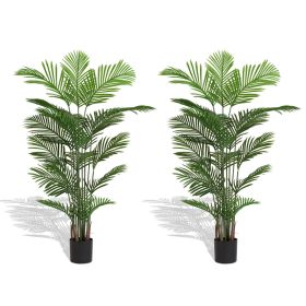 Nordic wind simulation 18 loose tail sunflower plant green pot living room home decorator iron leaves 2pcs/set