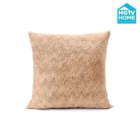 HGTV Curlicue Faux Fur Pillow Nomadic Desert 18 x 18 inches
