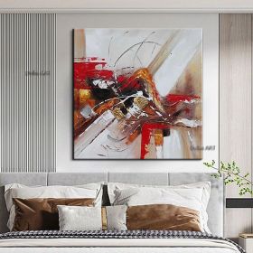 Handmade Oil Painting Hand Painted Wall Art Abstract Home Decoration Decor Stretched Frame Living Room hallway bedroom luxurious decorative paint (size: 90x90cm)
