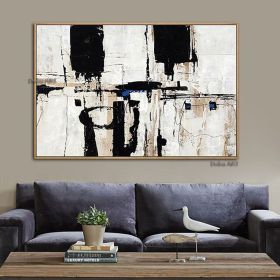 Oil Painting Handmade Hand Painted Wall Art Mintura Modern Abstract Landscape Picture For Home Living Room hallway bedroom luxurious decorative p (size: 90x120cm)